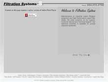 Tablet Screenshot of filtrationsystems.com